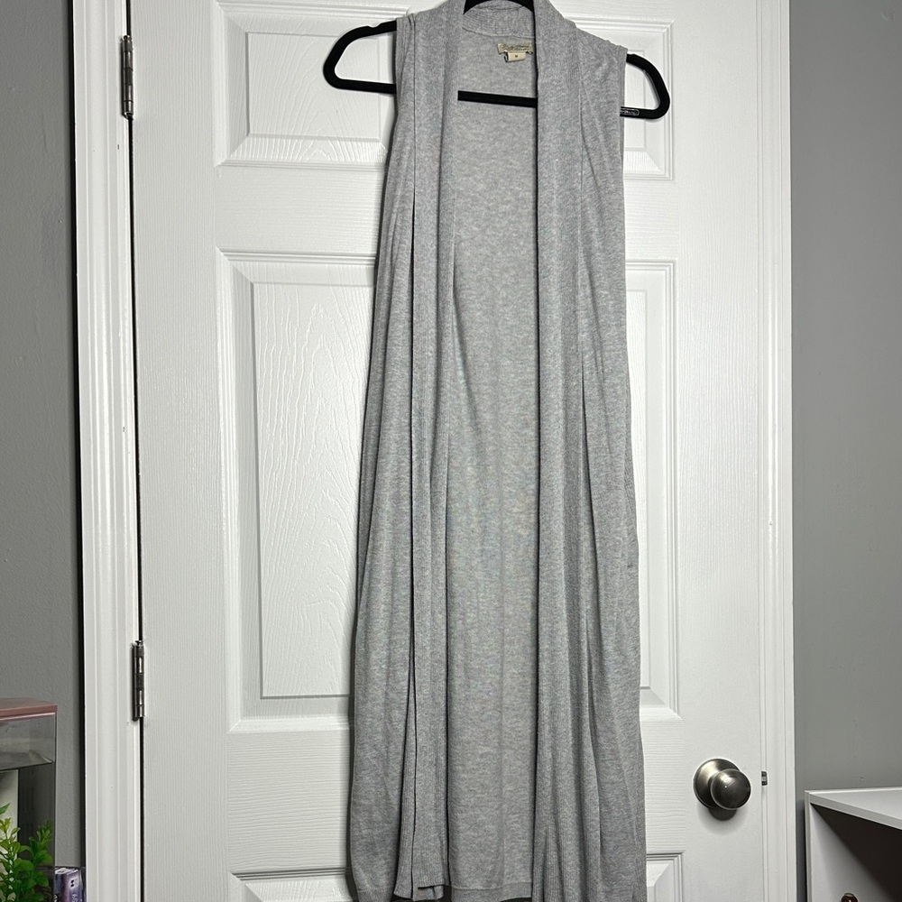 Lucky Brand Light Gray Knit Cardigan